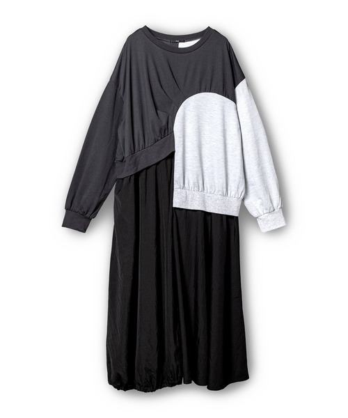 OSMOSIS(オズモーシス)の「切替アシンメトリーワンピース(ワンピース・レディース・カーキ/ブラック/グレー・ONE SIZE)」の19枚目の写真