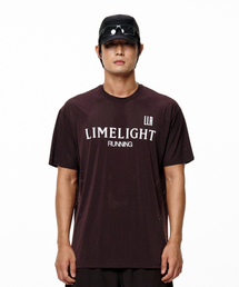 アスリットロゴランニングTシャツ(ブラウン/ホワイト)
