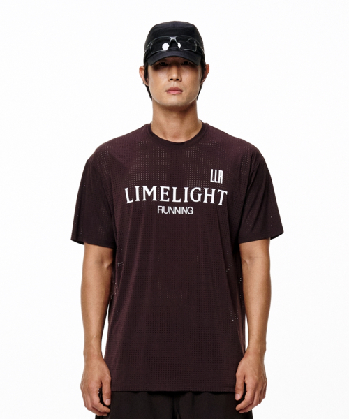 LIMELIGHT APPAREL(ライムライトアパレル)の「アスリットロゴランニングTシャツ(ブラウン/ホワイト)(Tシャツ/カットソー・メンズ・その他・SMALL)」の1枚目の写真