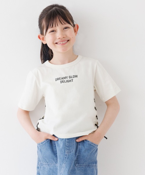 coca（coca）（コカ）の「キッズ　サイドレースアップトップス（Tシャツ/カットソー・キッズ・ブラック/アイボリー・120/130/140/150）」の11枚目の写真