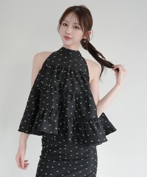 CAMILLE DOT JACQUARD TOP