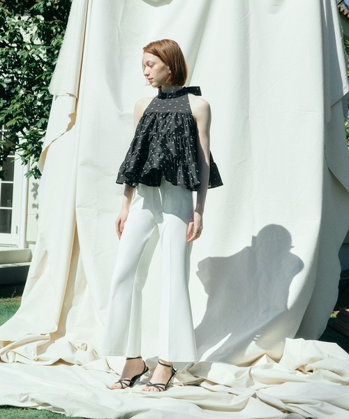 EIMY ISTOIRE（エイミーイストワール）の「CAMILLE DOT JACQUARD TOP（その他トップス・レディース・ホワイト/ブラック・F）」の3枚目の写真