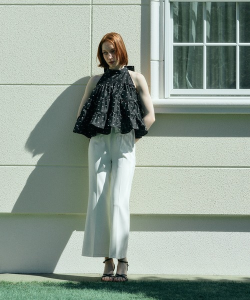 EIMY ISTOIRE（エイミーイストワール）の「CAMILLE DOT JACQUARD TOP（その他トップス・レディース・ホワイト/ブラック・F）」の4枚目の写真