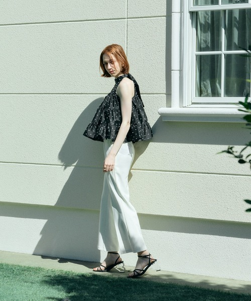 EIMY ISTOIRE（エイミーイストワール）の「CAMILLE DOT JACQUARD TOP（その他トップス・レディース・ホワイト/ブラック・F）」の5枚目の写真