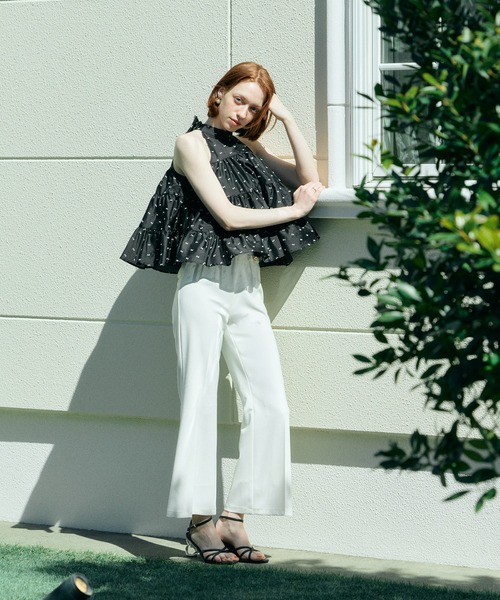 EIMY ISTOIRE（エイミーイストワール）の「CAMILLE DOT JACQUARD TOP（その他トップス・レディース・ホワイト/ブラック・F）」の6枚目の写真