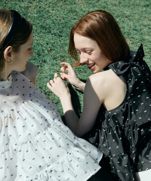 EIMY ISTOIRE（エイミーイストワール）の「CAMILLE DOT JACQUARD TOP（その他トップス・レディース・ホワイト/ブラック・F）」の15枚目の写真