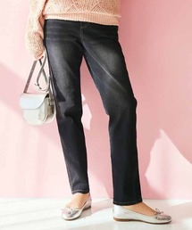 IEDIT | ＩＥＤＩＴ　ウエストリブ＆ストレッチ素材で快適　きれいめテーパードデニム(デニムパンツ)