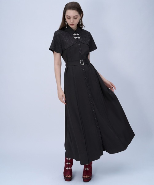HARE ジャガードチャイナボレロワンピース　ブラック ジャガードチャイナボレロワンピース(HARE)（ワンピース）｜HARE（ハレ