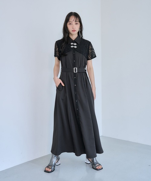 【美品】HARE ジャガードチャイナボレロワンピース ブラック ジャガードチャイナボレロワンピース(HARE)（ワンピース）｜HARE（ハレ