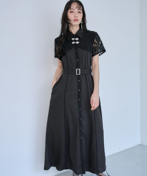 【最終値下げ】HARE ジャガードチャイナボレロワンピース　ブラック ジャガードチャイナボレロワンピース(HARE)（ワンピース）｜HARE（ハレ