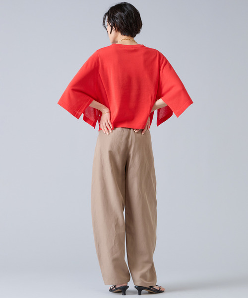 Liesse（リエス）の「クロップドワイドニット（ニット/セーター・レディース・ブラック/レッド/ブラウン・FREE）」の7枚目の写真