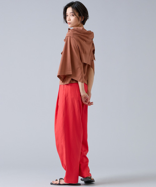 Liesse（リエス）の「クロップドワイドニット（ニット/セーター・レディース・ブラック/レッド/ブラウン・FREE）」の11枚目の写真