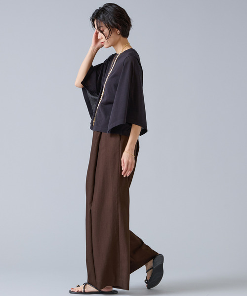 Liesse（リエス）の「クロップドワイドニット（ニット/セーター・レディース・ブラック/レッド/ブラウン・FREE）」の15枚目の写真