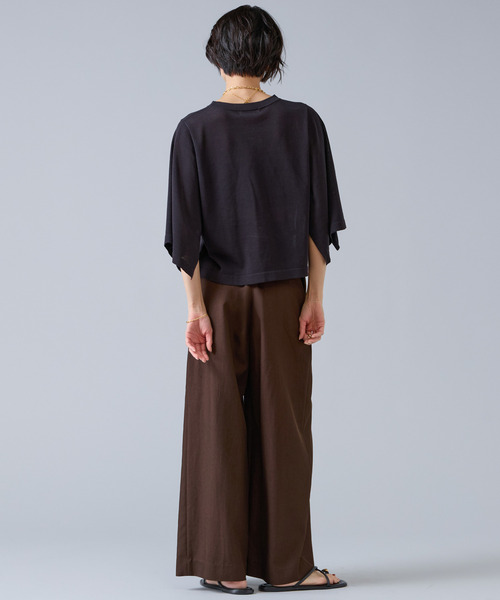 Liesse（リエス）の「クロップドワイドニット（ニット/セーター・レディース・ブラック/レッド/ブラウン・FREE）」の16枚目の写真