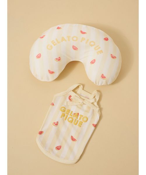 gelato pique（ジェラートピケ）の「【CAT&DOG】【接触冷感】 ストライプ柄Coolingプルオーバー（ペットウェア・レディース・ブルー/グリーン/ピンク/イエロー・S/M/L）」の20枚目の写真