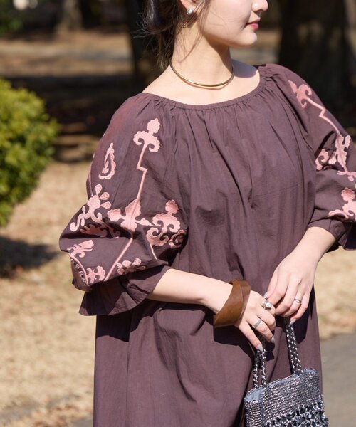 セール】【Aguni】2WAY刺繍ボリュームワンピース（ワンピース