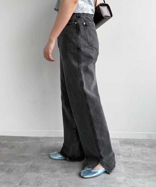 EDIT. FOR LULU（エディットフォールル）の「【Hella/ヘラ】side hem slit denim（スラックス・レディース・ブルー系その他/ブラック・40/38/36）」の8枚目の写真