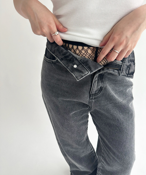 EDIT. FOR LULU（エディットフォールル）の「【Hella/ヘラ】side hem slit denim（スラックス・レディース・ブルー系その他/ブラック・40/38/36）」の11枚目の写真