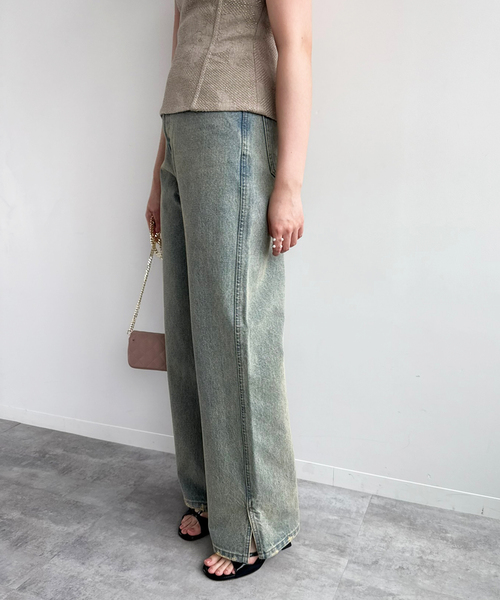 EDIT. FOR LULU（エディットフォールル）の「【Hella/ヘラ】side hem slit denim（スラックス・レディース・ブルー系その他/ブラック・40/38/36）」の13枚目の写真