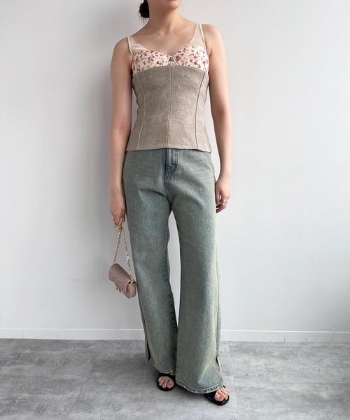 EDIT. FOR LULU（エディットフォールル）の「【Hella/ヘラ】side hem slit denim（スラックス・レディース・ブルー系その他/ブラック・40/38/36）」の14枚目の写真