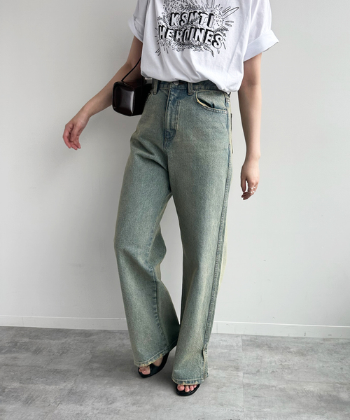 EDIT. FOR LULU（エディットフォールル）の「【Hella/ヘラ】side hem slit denim（スラックス・レディース・ブルー系その他/ブラック・40/38/36）」の15枚目の写真