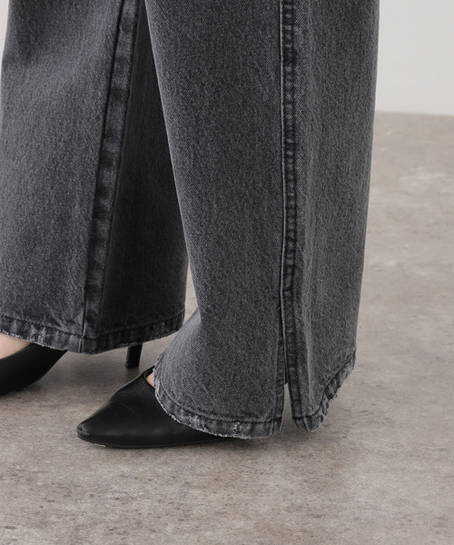 EDIT. FOR LULU（エディットフォールル）の「【Hella/ヘラ】side hem slit denim（デニムパンツ・レディース・ブルー系その他/ブラック・40/38/36）」の14枚目の写真