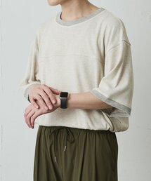 サマーニットソーバイカラー半袖TEE