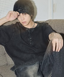 MSG（エムエスジー）の「シルバーボタンヘンリーネックサーマルワッフルTシャツ カットソー（Tシャツ/カットソー）」
