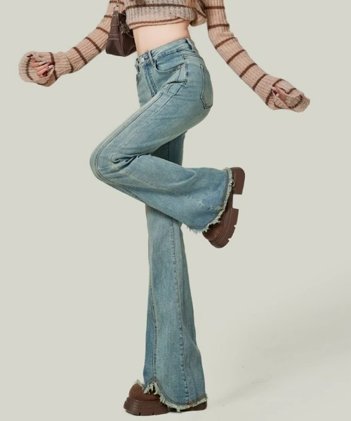 REBALANCE（リバランス）の「フレアデニムパンツ（デニムパンツ・レディース・A/B・MEDIUM/LARGE/X-LARGE）」の14枚目の写真