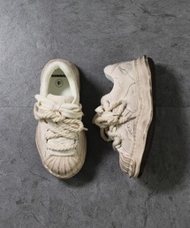 ATMARK（アットマーク）の「《3サイズ展開　/　UNISEX　》ロープシューレース　スニーカー　厚底　汚し加工（スニーカー）」