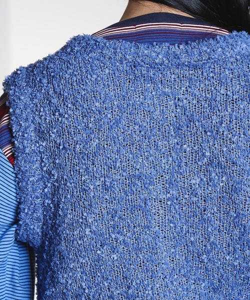 ROSE BUD(ローズバッド)の「TAPE YARN VEST(ベスト・レディース・ライトイエロー/ブルー・ONE SIZE)」の3枚目の写真