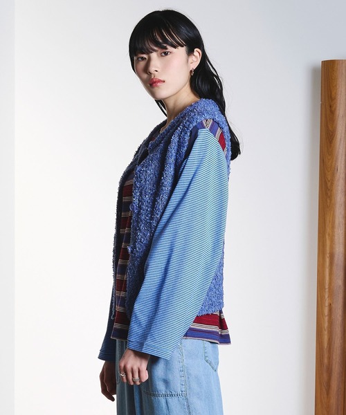 ROSE BUD(ローズバッド)の「TAPE YARN VEST(ベスト・レディース・ライトイエロー/ブルー・ONE SIZE)」の11枚目の写真