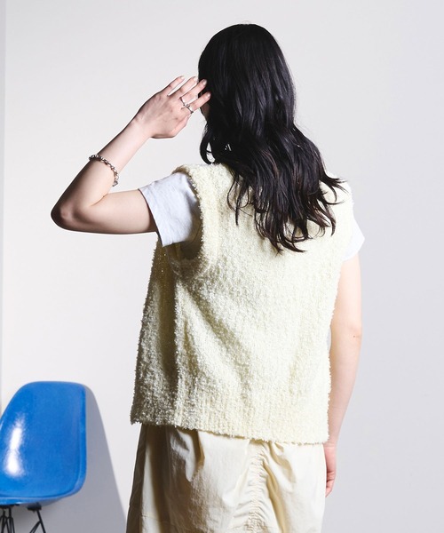 ROSE BUD(ローズバッド)の「TAPE YARN VEST(ベスト・レディース・ライトイエロー/ブルー・ONE SIZE)」の19枚目の写真
