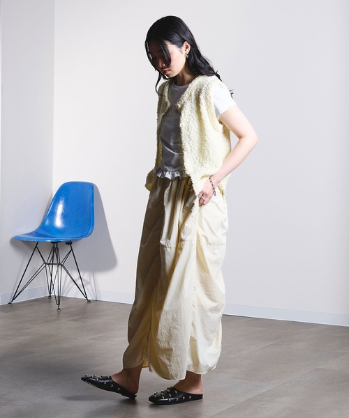 ROSE BUD(ローズバッド)の「TAPE YARN VEST(ベスト・レディース・ライトイエロー/ブルー・ONE SIZE)」の21枚目の写真
