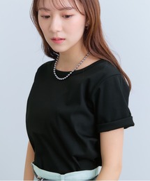 【接触冷感】シルケットコットンベーシックTシャツ 【低身長・小柄女性】