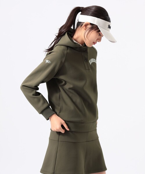 BEAMS GOLF(ビームスゴルフ)の「ORANGE LABEL / ダンボール アーチロゴ パーカー(スウェット・レディース・ホワイト/オリーブ/ネイビー・MEDIUM/LARGE)」の2枚目の写真