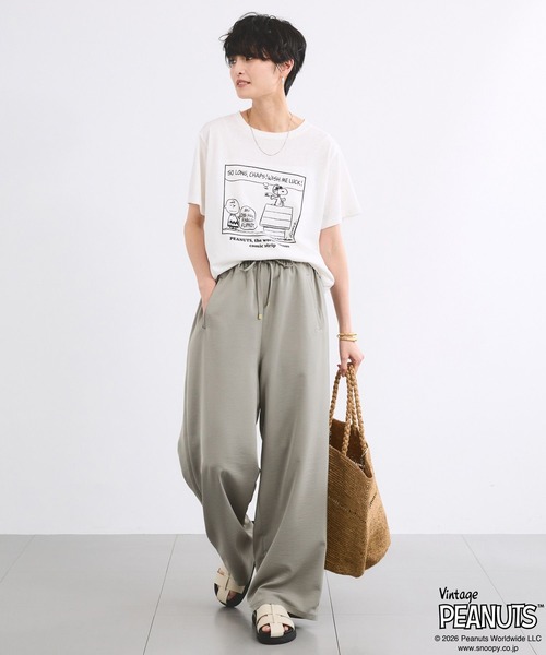 Vintage PEANUTS（ビンテージピーナッツ）の「BARNYARDSTORM / スヌーピー / プリントT（Tシャツ/カットソー・レディース・ホワイト/ベージュ・FREE）」の6枚目の写真