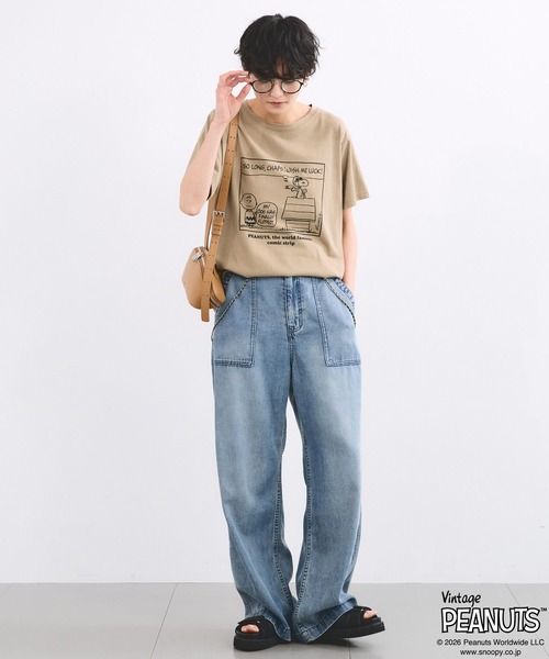 Vintage PEANUTS（ビンテージピーナッツ）の「BARNYARDSTORM / スヌーピー / プリントT（Tシャツ/カットソー・レディース・ホワイト/ベージュ・FREE）」の12枚目の写真