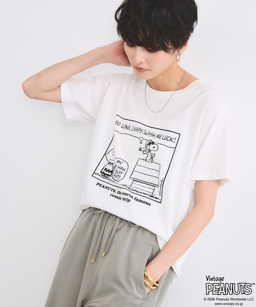 Vintage PEANUTS（ビンテージピーナッツ）の「BARNYARDSTORM / スヌーピー / プリントT（Tシャツ/カットソー・レディース・ホワイト/ベージュ・FREE）」の13枚目の写真