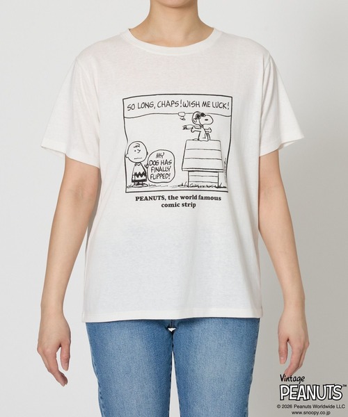 Vintage PEANUTS（ビンテージピーナッツ）の「BARNYARDSTORM / スヌーピー / プリントT（Tシャツ/カットソー・レディース・ホワイト/ベージュ・FREE）」の21枚目の写真