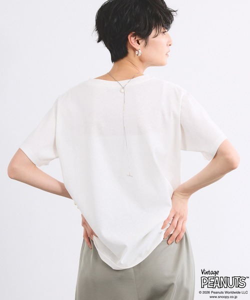 Vintage PEANUTS（ビンテージピーナッツ）の「BARNYARDSTORM / スヌーピー / プリントT（Tシャツ/カットソー・レディース・ホワイト/ベージュ・FREE）」の5枚目の写真