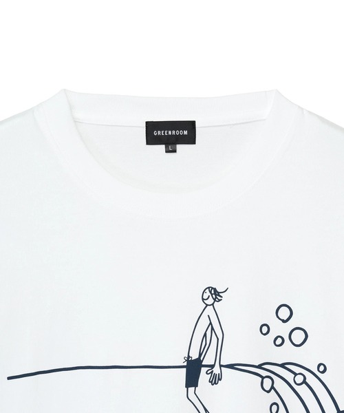 GREENROOM(グリーンルーム)の「【GREENROOM FESTIVAL / グリーンルーム フェスティバル】KOJI TOYODA HANGIN ON TEE(Tシャツ/カットソー・メンズ・ネイビー/ホワイト・MEDIUM/LARGE/X-LARGE)」の4枚目の写真