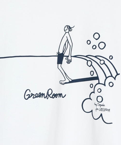 GREENROOM(グリーンルーム)の「【GREENROOM FESTIVAL / グリーンルーム フェスティバル】KOJI TOYODA HANGIN ON TEE(Tシャツ/カットソー・メンズ・ネイビー/ホワイト・MEDIUM/LARGE/X-LARGE)」の5枚目の写真