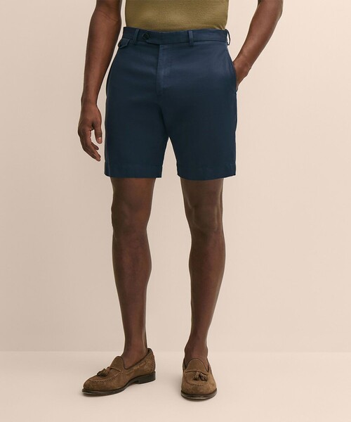 BROOKS BROTHERS(ブルックスブラザーズ)の「リネン/コットン プレーンフロント 9inショーツ(その他パンツ・メンズ・ネイビー/ブルー・32inch/36inch/38inch/30inch/34inch)」の2枚目の写真