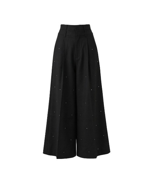 TAJEN:T（タジェント）の「【TAJEN:T】RHINESTONE DOUBLE WAIST SLACKS/ラインストーンダブルウエストスラックス（スラックス・レディース・グレー/ブラック・2/1）」の18枚目の写真