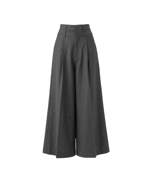 TAJEN:T（タジェント）の「【TAJEN:T】RHINESTONE DOUBLE WAIST SLACKS/ラインストーンダブルウエストスラックス（スラックス・レディース・グレー/ブラック・2/1）」の10枚目の写真