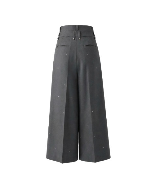 TAJEN:T（タジェント）の「【TAJEN:T】RHINESTONE DOUBLE WAIST SLACKS/ラインストーンダブルウエストスラックス（スラックス・レディース・グレー/ブラック・2/1）」の11枚目の写真