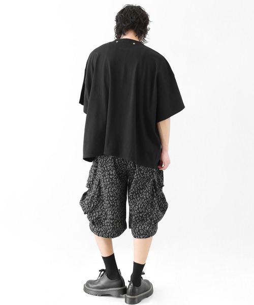 minsobi(ミンソビ)の「レオパード ワイドカーゴハーフパンツ イージーショーツ(その他パンツ・メンズ・ブラック×グレー・FREE)」の21枚目の写真