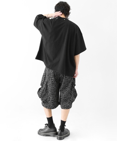 minsobi(ミンソビ)の「レオパード ワイドカーゴハーフパンツ イージーショーツ(その他パンツ・メンズ・ブラック×グレー・FREE)」の12枚目の写真