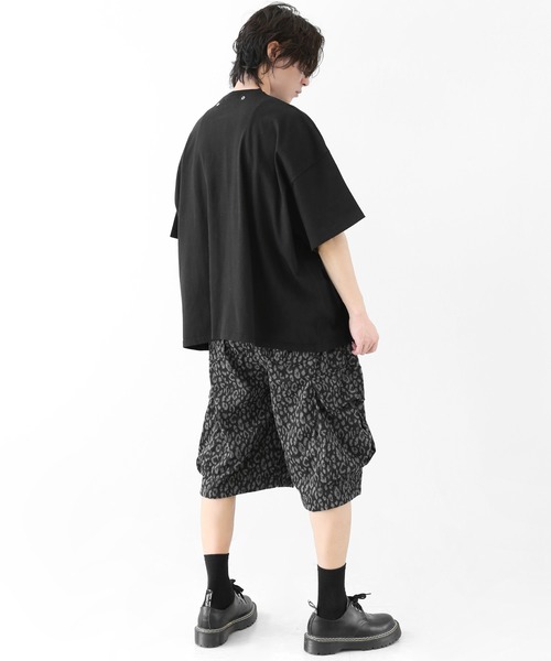 minsobi(ミンソビ)の「レオパード ワイドカーゴハーフパンツ イージーショーツ(その他パンツ・メンズ・ブラック×グレー・FREE)」の13枚目の写真